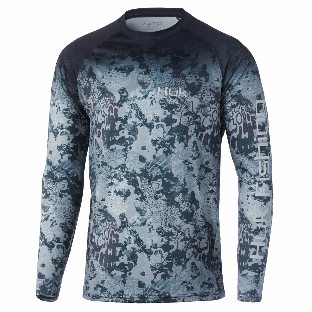 Mens Huk KC Fish Fade Pursuit Long Sleeve