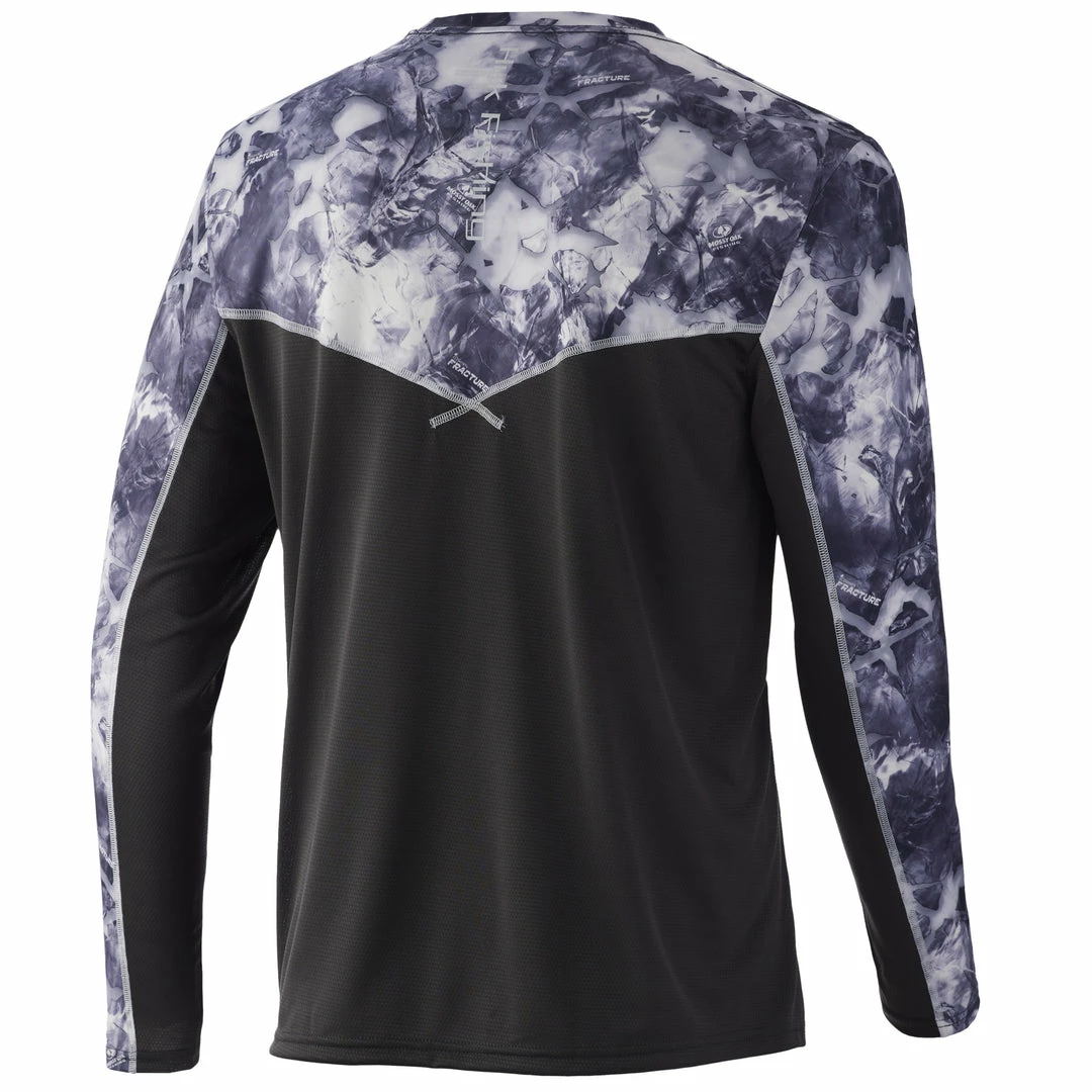 Mens Huk Icon X Mossy Oak Fracture Long Sleeve