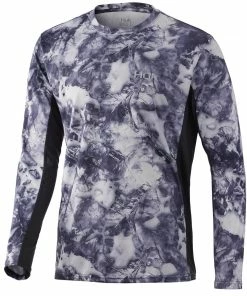 Mens Huk Icon X Mossy Oak Fracture Long Sleeve