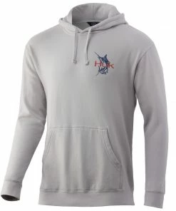 Mens Huk Angry Marlin Cotton Hoodie