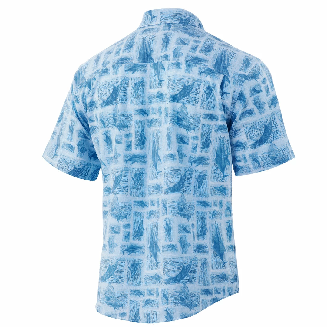 Mens Huk Kona Stamped Button-Down