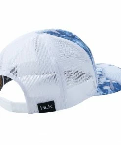 Mens Huk Mossy Oak Fracture Trucker Cap