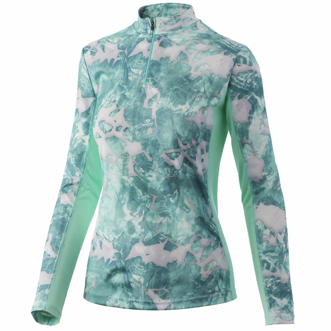 Huk Womens Icon X Mossy Oak Fracture 1/4 Zip
