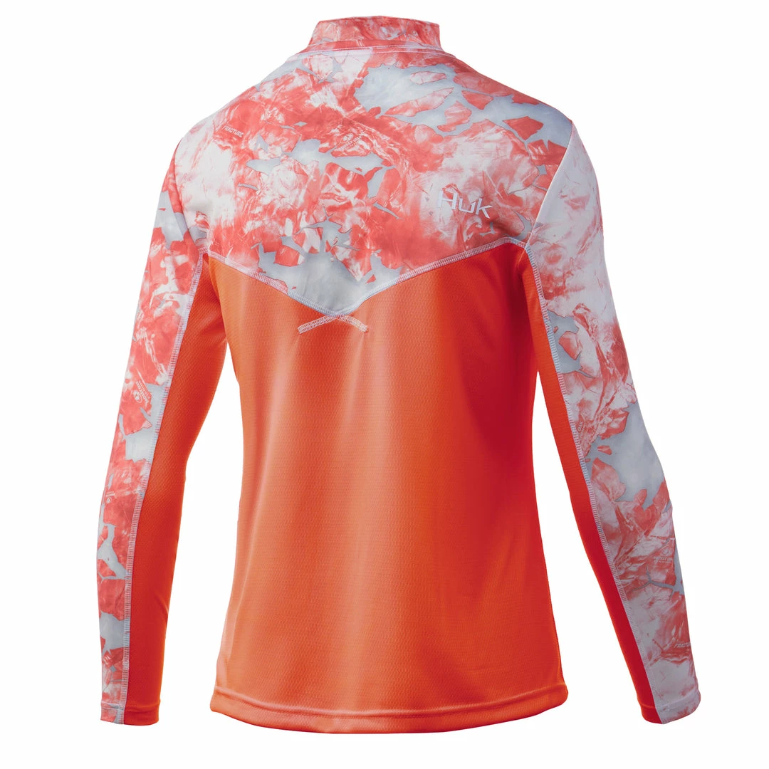 Huk Womens Icon X Mossy Oak Fracture 1/4 Zip