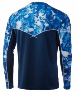 Mens Huk Icon X Mossy Oak Fracture Long Sleeve