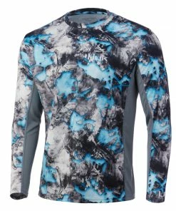 Huk Icon X Mossy Oak Fracture Long Sleeve Mens