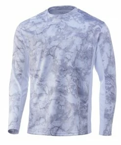 Huk Icon X Mossy Oak Fracture Long Sleeve Mens