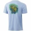 Mens Huk KC Mahi Splash Tee