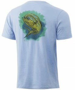 Mens Huk KC Mahi Splash Tee
