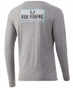 Huk Long Sleeve Stack Logo Pocket Tee