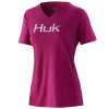 Huk Womens Logo V-Neck Tee