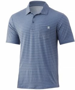 Huk Waypoint Ombre Stripe Polo Mens